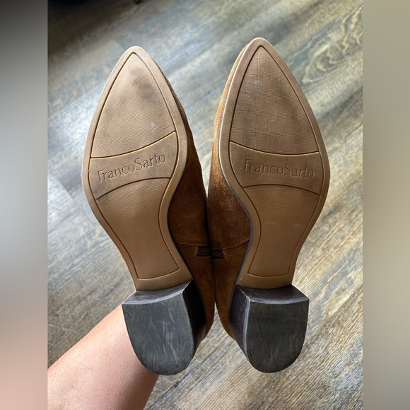 Franco Sarto Cognac Suede Janie Ankle Boot - Picture 7 of 7
